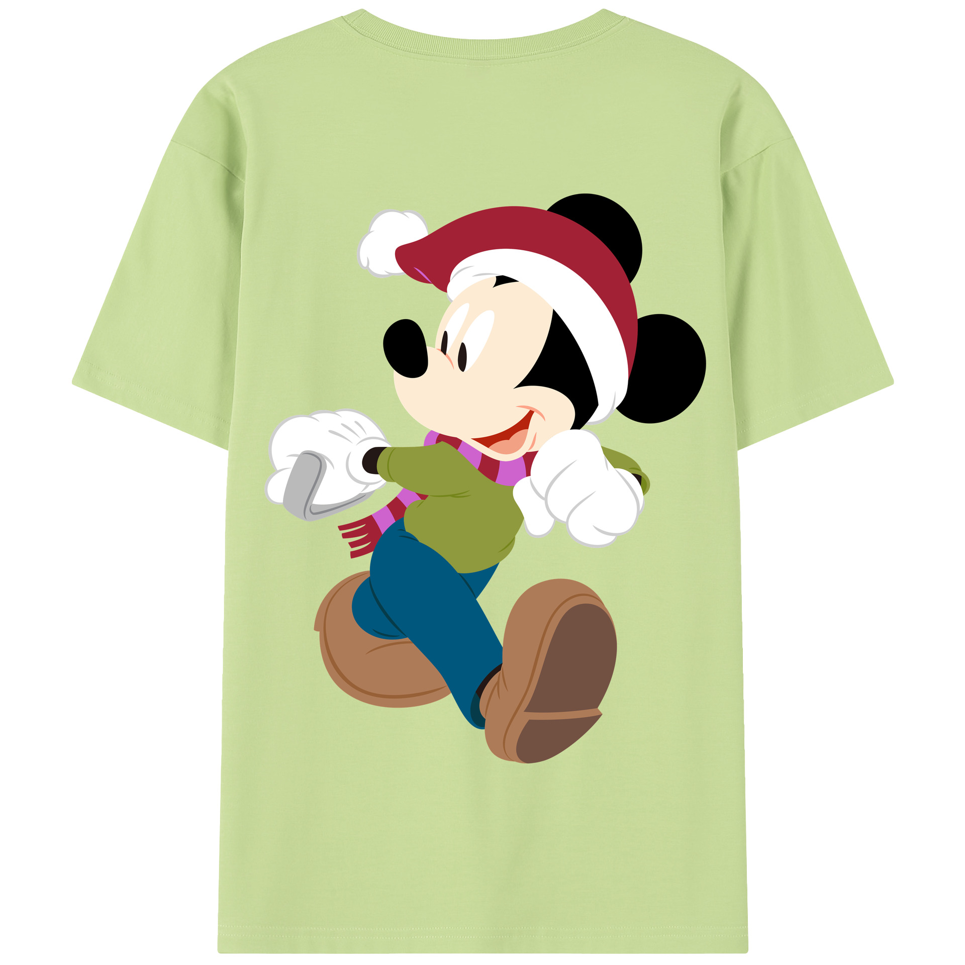 （画像用） ミッキーマウス Mickey Mouse 綿100％半袖Tシャツ（背面プリント）